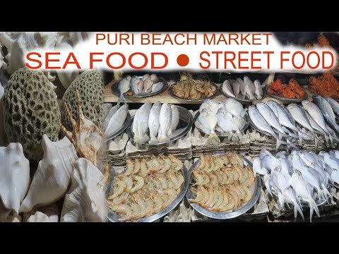 Puri sea beach Market.sea food.
