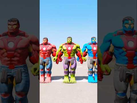 GTA V Iron Hulk Brothers Save Spider-Man & Captain America from Venom Gang! #shorts