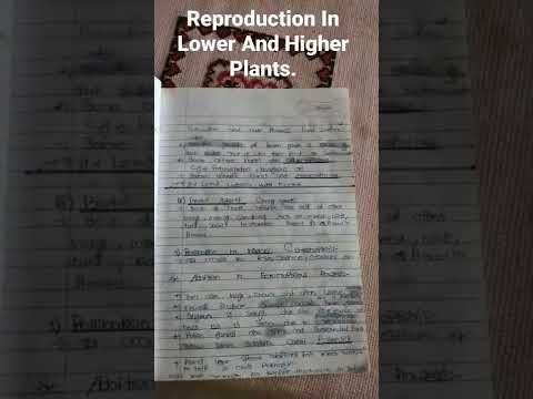 Notes Of Biology 1st Chapter Reproduction In Lower And Higher plants.HSC Board Class 12th.#notes.