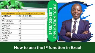 HOW TO USE IF FUNCTION IN EXCEL