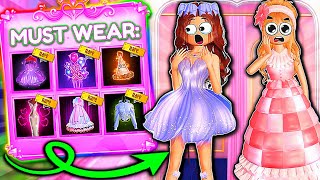 FORCED To Use *RARE ITEMS* For EVERY THEME In DRESS TO IMPRESS! | ROBLOX