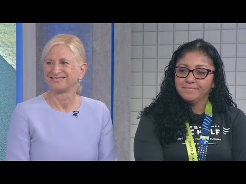 Breast cancer survivor crosses finish line at NYC Half Marathon