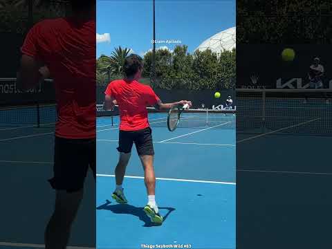 Now this is how you hit a forehand | Clean forehands from Federer look-alike Thiago Seyboth Wild