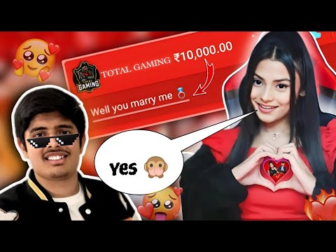 Total Gaming Proposed Chiku Gaming 😍 Funny Superchat Reaction 🤣.(TG VIKAS)@TotalGaming093