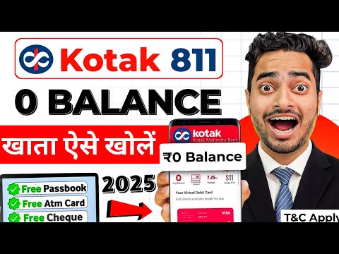 Kotak mahindra bank open account zero balance | kotak 811 account opening online zero balance
