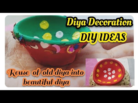 EASY DIYA DECORATION | How To Decorate Diya At Home | Diya Painting Ideas | Diwali 2020 | SkyIsReal