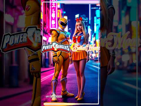 Sailor Venus & Yellow Power Ranger Fusion ⚡🌟 | Realistic AI Animation Transformation