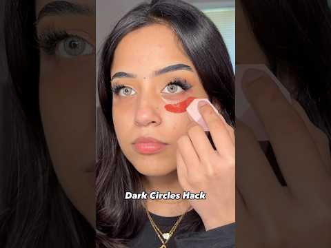 Diy dark circles hack using red blush😍 this literally works!!