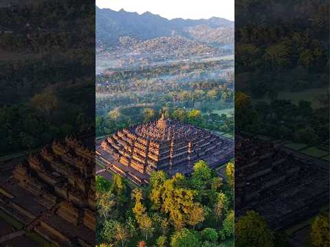 🛕✨ Borobudur: A Sacred Symphony of Spirit & Stone 🌄🙏 #shorts #wondersoftheworld