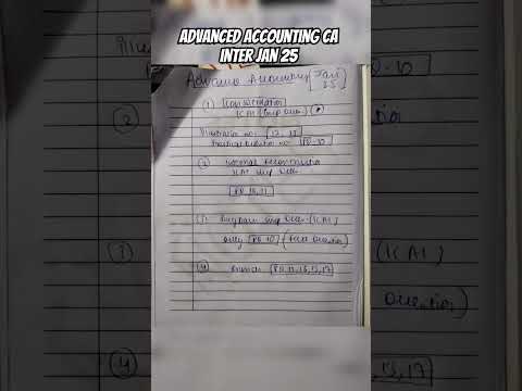 #cainter #charteredaccountant #cainterjan25 #icai#yjhd @DharmaMovies#bunny cainter advanceaccounts