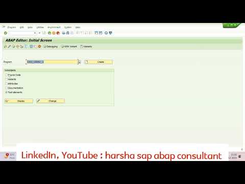 create, display, change in abap || abap in telugu || best abap training