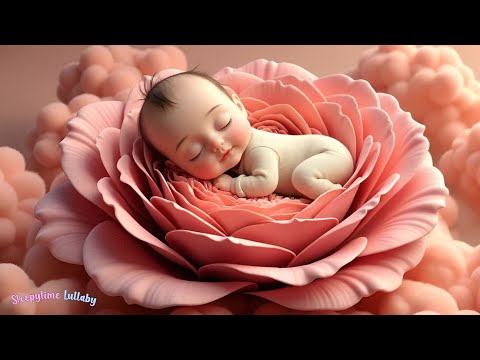 Baby Sleep Music 🌙 10 Hours of Lullabies with Dreamy Babies Sleeping in Flowers for Kids, toddlers