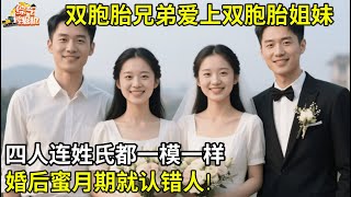 贵州双胞胎帅哥爱上西安双胞胎美女,四人竟都姓曹,婚后蜜月就认错人,一上场大家都惊呆了