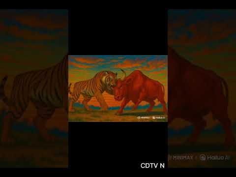 tiger with cow fight|cow cartoon|tiger cartoon #cow #youtubeshorts