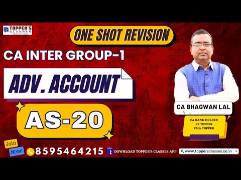 AS 20 | ADVANCED ACCOUNTING | ONE SHOT REVISION | CA INTER | CA BHAGWAN LAL SIR