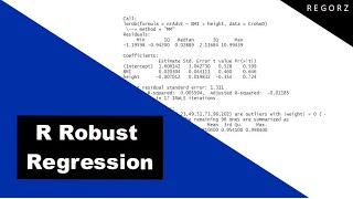 Robust Regression Model in R