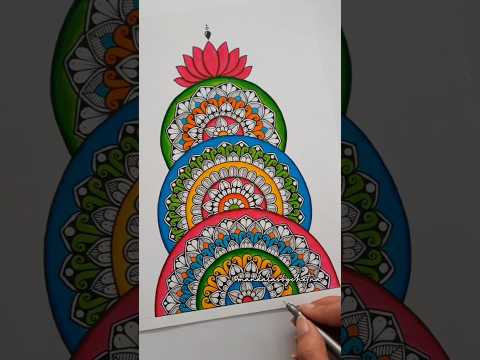 Colorful Expressions: Unique Mandala Art❤️💚 #mandalatherapy #trending #colourfulmandalaart