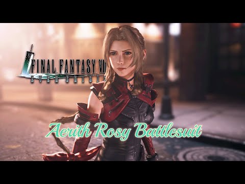 [FF7R]Aerith FF7EC Rosy Battlesuit Mod Showcase