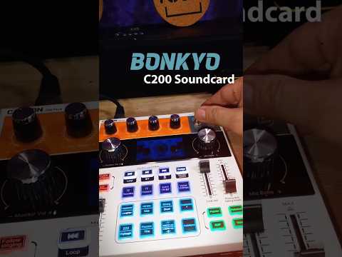 Bonkyo C200 live streaming soundcard.  #audioequipment #soundcard #livestreaming #livestream #live