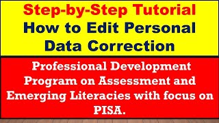Step-by-Step Tutorial How to Edit Personal Data Correction // APD Participants