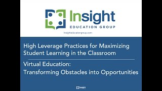 High Leverage Practices for Maximizing Student Learning in the Classroom