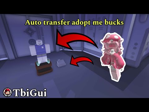 Roblox adopt me auto transfer bucks with cash register or mannequin script / hack #roblox #script