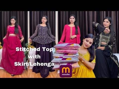 🤩Meesho Stitched Lehenga Haul |💒Wedding Special 💫| Pooja Kaushik