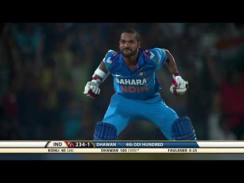 Shikhar Dhawan 100 (102) vs Australia 6th ODI 2013 Nagpur (Extended Highlights)