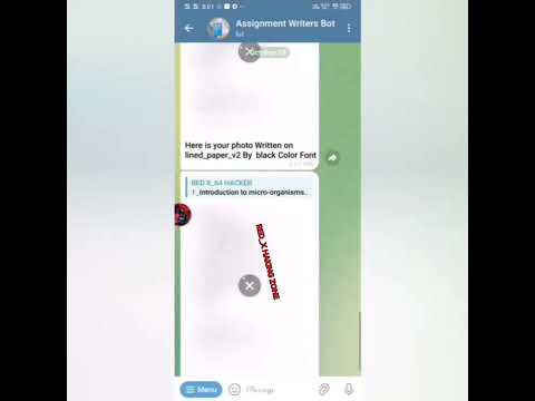Hand written assignment telegram bot