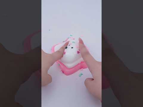 BUBU Unboxing Squishy 🐻🍞 Pink Bear Sandwich #squishy #satisfying #shorts