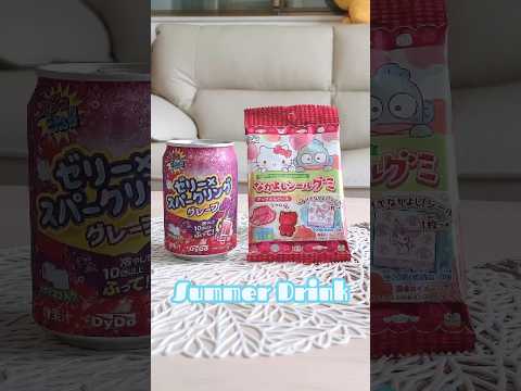 Make a Sanrio Drink ♡♥ 夏の飲み物 🍇 ぶどうあじGrape Flavored, Hello Kitty, Kuromi