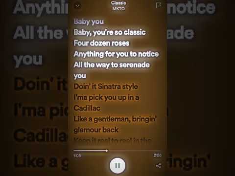 Classic - MTKO #lyrics #spotify #classic #tiktoksong #fyp #subscribe