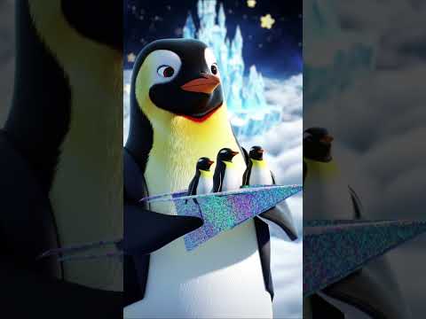 Flying Glitter Planes with Penguin & Babies! ✨🐧 #Shorts