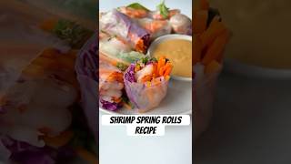 EASY Summer Rolls with a CREAMY peanut sauce 🤤 #shortscooking #summerrecipes