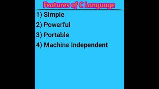 Features of C Language