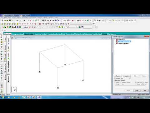 Day 2  STAAD Pro Tutorials   Design Single Storey Building   Civil Engineerin