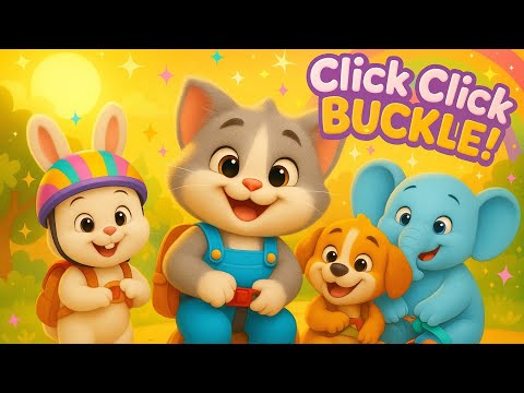 CLICK! BRUSHY LEARNS TO BUCKLE UP 🚗 (Fun Safety Song for Kids) #buckleup #safetysong #click