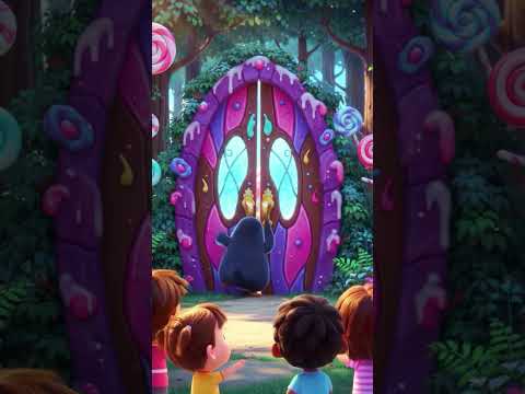Penguin Opens a Magical Door to Candy Land! 🍭🐧🚪 #Shorts