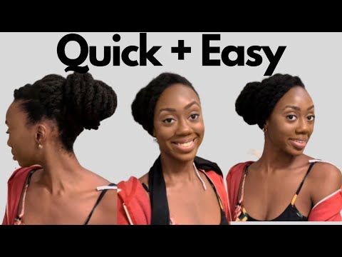 Twisted Bun Protective Style (4b/4c) Natural Hair💜