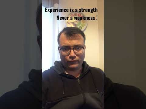 Work experience is always a strength ,never a weakness ! It’s a part of your personality #career