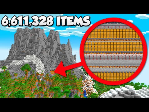 This Mountain Holds 6,611,328 Items in Hardcore Minecraft (#11)