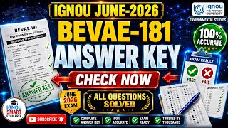 IGNOU BEVAE-181 TEE June 2026 | Answer Key + Marks Check | Pass or Fail?