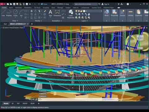 scaffold 3d drawing 04 fh 10101 for bricks layering
