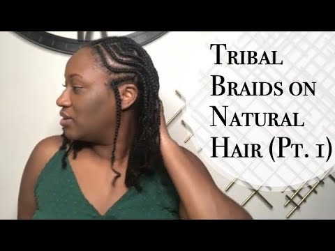 Fulani Braids on Natural Hair No Weave No Added Hair No Extensions (Part 1)