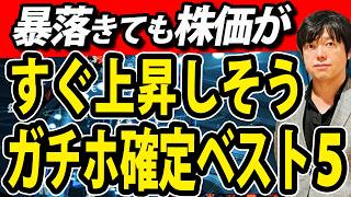 株価暴落きたらガチホ確定な株ベスト５ 日本株 資産運用 新NISA