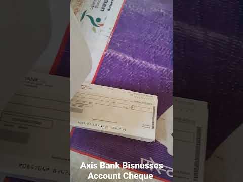 Axis Bank Cheque Unboxing