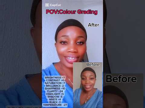 Colour Grading of video and photos using capcut.
