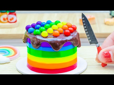 AMAZING Miniature Rainbow Melted Mini Cake Decorations ❤️ 1000+ Miniature Ideas | Petite Baker