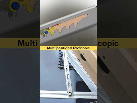 Multi positional telescopic stay | Mechanical Working Principle ✅🔥 #cad #cam #3ddesign #mechanical