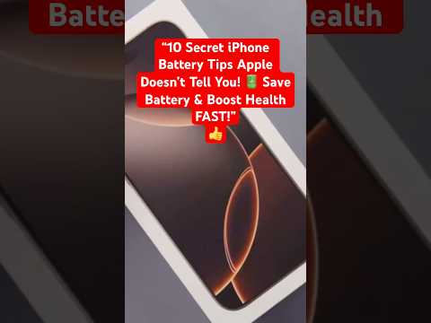 “10 Secret iPhone Battery Tips Apple Doesn’t Tell You! 🔋 Save Battery & Boost Health FAST!” #online